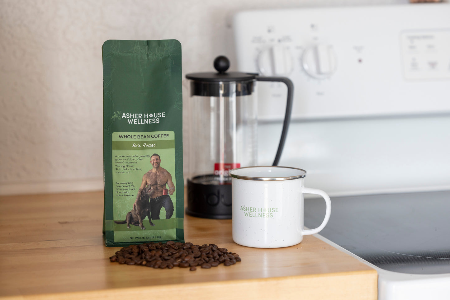 Bo's Dark Roast Organic Whole Bean Coffee